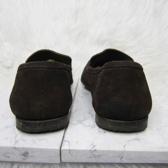 Bruno Magli “CASTOR” Brown Suede Slip On Driving Moccasins, Men’s Size 8.5 M main image 9